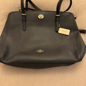 Pristine Coach Black Turnlock Carryall